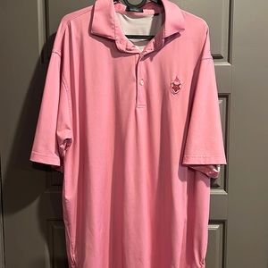 Pink Mens Golf Polo